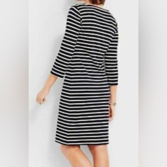 NWT Talbots Embroidered Striped Dress size M - Picture 2 of 4